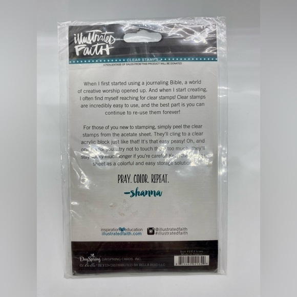 Clear Stamps Planner Bible Church Boarders Frames Texture Faith Hope Love God - Picture 3 of 5